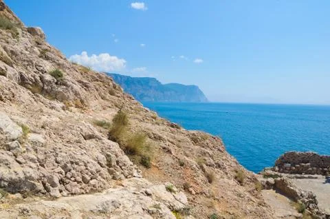 View on the cape Aya 스톡 사진