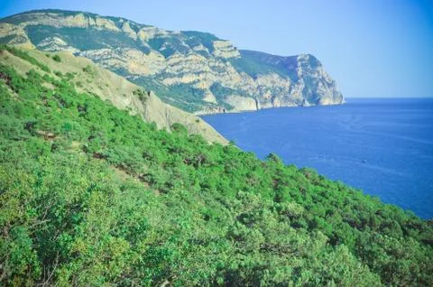 View on the cape Aya 스톡 사진