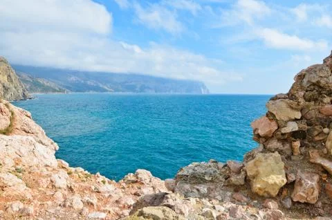 View on the cape Aya 스톡 사진