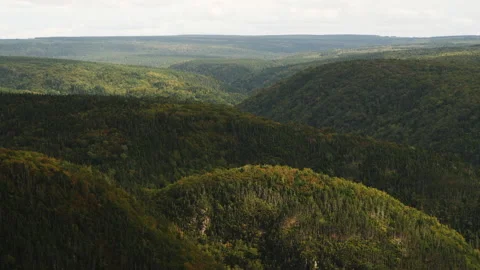 View from Cape Clear, Cape Breton, Nova Scotia Stock Footage 231239449