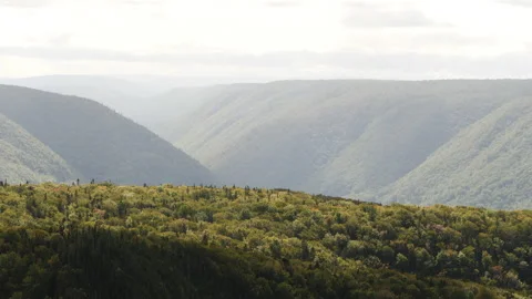 View from Cape Clear, Cape Breton, Nova Scotia Stock Footage 231239680