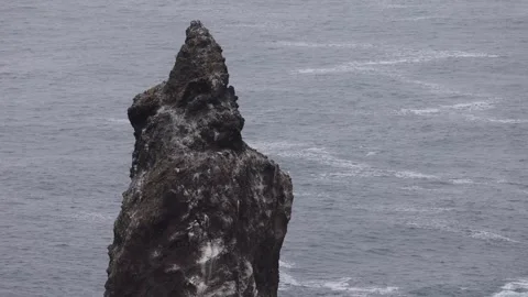 View of Cape Kamui rock formation in the sea, Japan. Stock-Footage 343679592