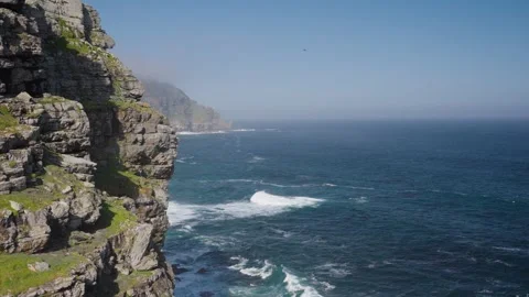 View of Cape Point from the Cape of Good Hope Stock Footage 324652076