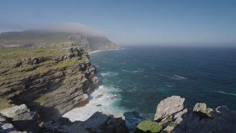 View of Cape Point from the Cape of Good Hope Stock Footage 324654131