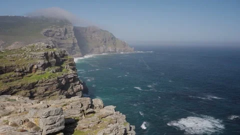 View of Cape Point from the Cape of Good Hope Stock Footage 324704515