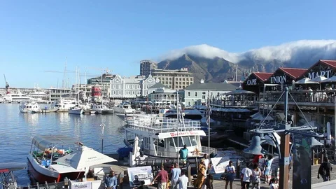 A view of Cape Town harbour Stock Footage 86443387