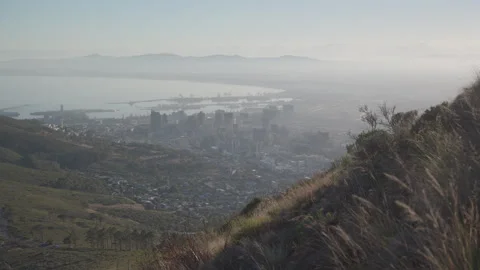 View on Cape Town Skyline from Lions Head at Sunrise | Rec. 709 Stock Footage 308465675