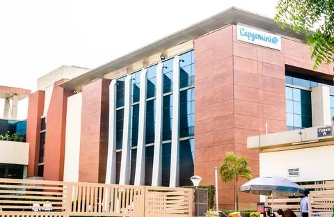 A view of Capgemini building located at Noida Special Economic Zone, India Stock Photos