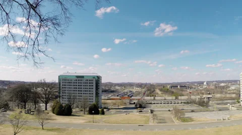 View of Capitol Mall from Tennessee State Capitol Building HD Stock Footage 35995346
