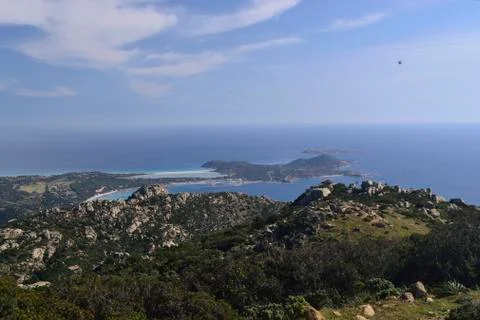 View of Capo Carbonara Stock Photos