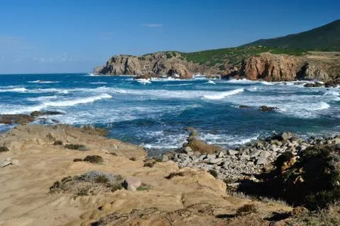 View of Capo Pecora Stock Photos