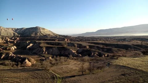 View of Cappadocia Turkey from Baloon Stock Footage 47137916