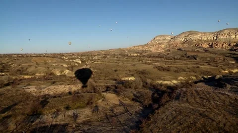 View of Cappadocia Turkey from Baloon Stock Footage 47138394