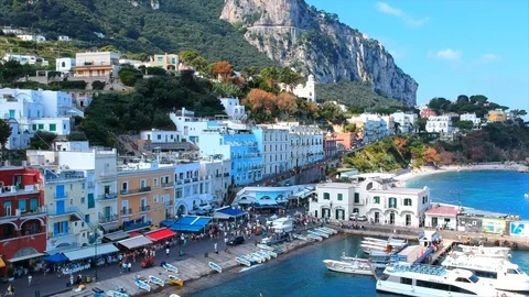 View of Capri Island Stock Footage