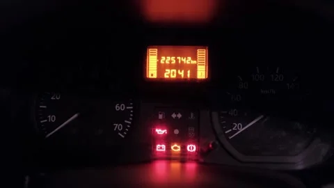 View of Car Dashboard on Launch Stock Footage 241176947