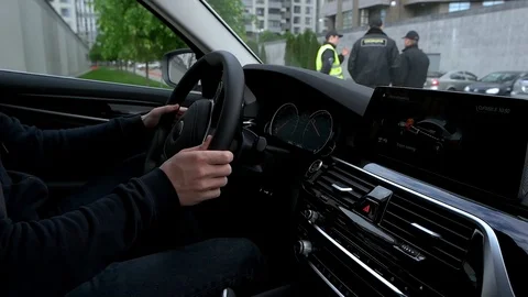 View of car dashboard while driving Stock Footage 89935225