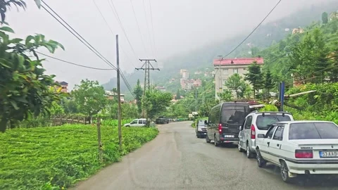 View a car driving down a narrow. Stock Footage 282785168