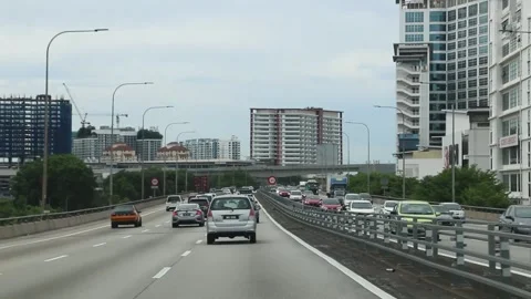 The view from the car on the highway 動画素材 246416173