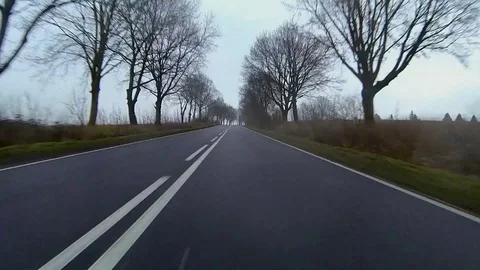 View from car hood while driving Stock Footage 122249798