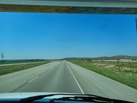 View from the car to the landscape Stock Photos