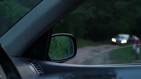 View from the car, on a moving car Stock Footage 157920850