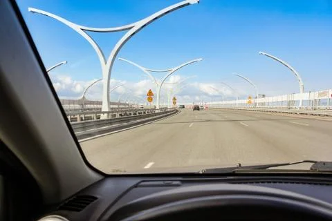 View from the car. Stockfoto's