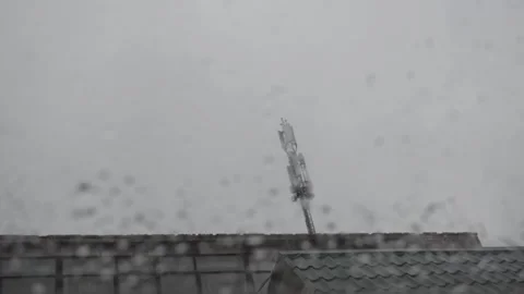 The view from the car in the rain Vídeos de archivo 145177509