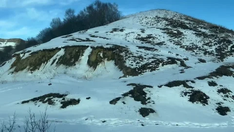 View from the car when driving on a mountain road. Stock Footage 168831575