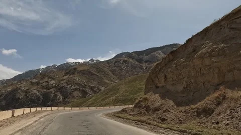 View from the car window of the amazing mountain landscape Stock-Footage 241381298