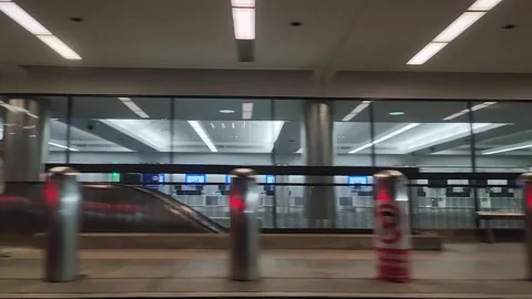 View from car window arriving at destination Video stock 252647703