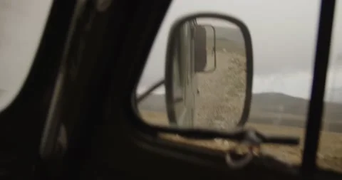 View from the car window on the field Video stock 232138858