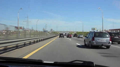 The view from the car window Stock Footage 76015856