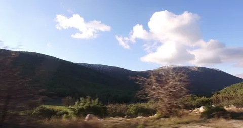 View from a car window Stock Footage 100846761