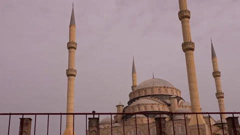 View from car window of National Mosque of Ghana, Accra, Ghana Video stock 293237324