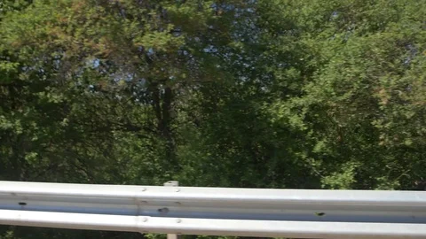View from the car window on nature Stock Footage 91402675
