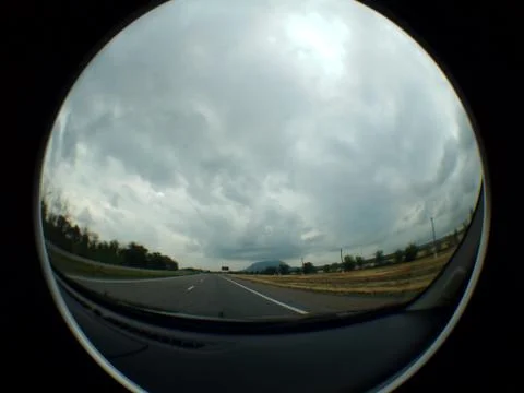 View from the car window Foto stock