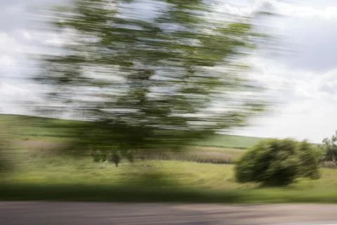 View from the car window. Stock Photos