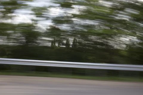 View from the car window. Stock Photos