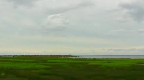 View from the Car Window on the Roadside Stock Footage 11375256