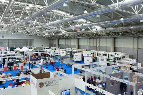 View on caravans 스톡 사진