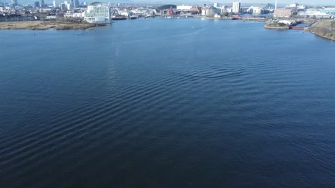 View of Cardiff Bay 스톡 동영상 245758781