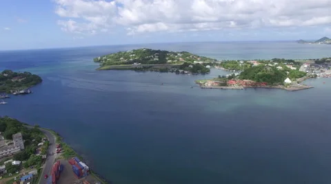 View of Caribbean islands Stock Footage 63454430