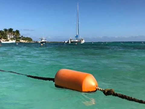 View of Caribbean seaside in Akumal (Yucatan, Mexico) Stock Photos