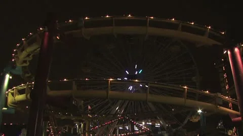 View of A Carnival At Night 2 스톡 동영상 18943252