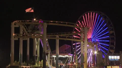 View of A Carnival At Night Stock-Footage 18943043