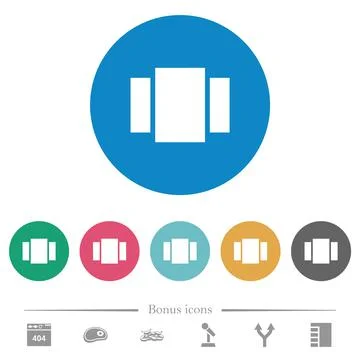 View carousel flat round icons Illustrazione stock