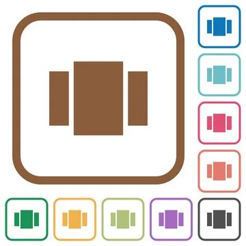 View carousel simple icons Stock Illustration