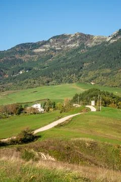 View of the Carpegna Moiunt 스톡 사진