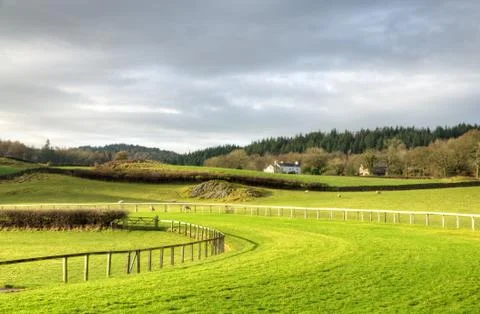 View of Cartmel Racecourse Stock-Fotos