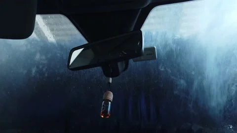 View of the Carwash From Inside Of A Car Stock Footage 141218844